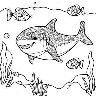 Megalodon Simmar I Havet Farglaggningssida 1802 1488