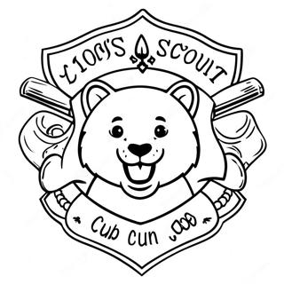 Farglaggningssida Med Cub Scout Logotyp 18978-15870