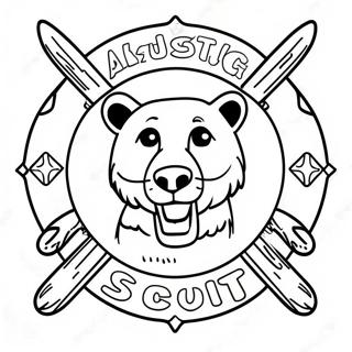 Farglaggningssida Med Cub Scout Logotyp 18978-15872