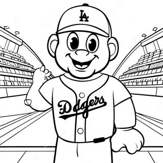 Dodgers Maskot Malarbild 19099-15972