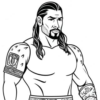 Roman Reigns I Aktion Malarbild 19229-16073