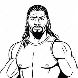 Roman Reigns I Aktion Malarbild 19229-16075