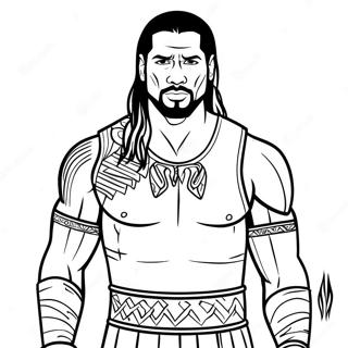 Roman Reigns I Aktion Malarbild 19229-16076