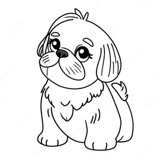 Shih Tzu Valp Malarbild 19318-16143