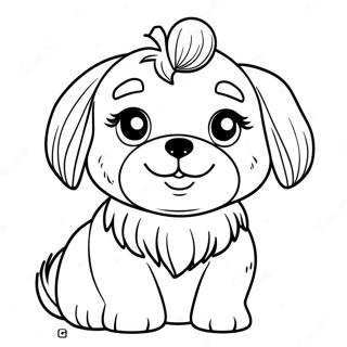 Sot Shih Tzu Lekande Malarbild 19319-16145