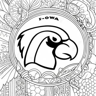 Iowa Hawkeyes Logotyp Farglaggningssida 19708-18415