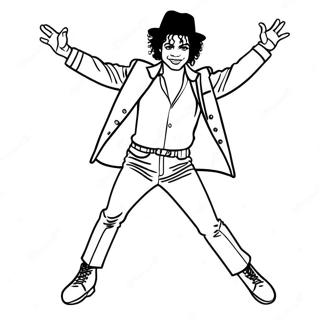 Michael Jackson Dansar Moonwalk Farglaggningssida 1982-1629