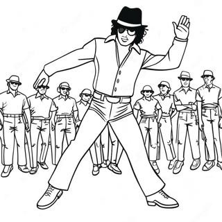 Michael Jackson Dansar Moonwalk Farglaggningssida 1982-1631