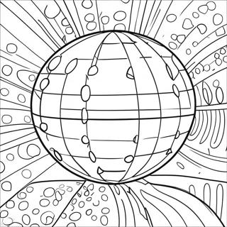 Skinande Discokula I En Nattklubb Farglaggningssida 19959-18620