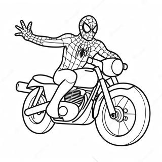 Spiderman Motorcykel Farglaggningssida 19978-18630