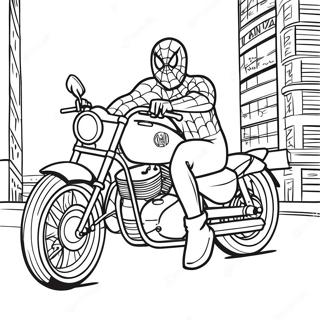 Spiderman Motorcykel Farglaggningssida 19978-18632