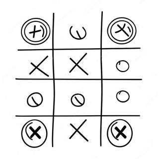 Tic Tac Toe Spelbrada Farglaggningssida 20311-18869