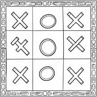 Tic Tac Toe Spelbrada Farglaggningssida 20311-18871