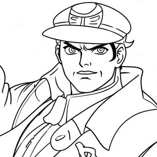 Jotaro Kujo I Aktion Farglaggningssida 20322-18882