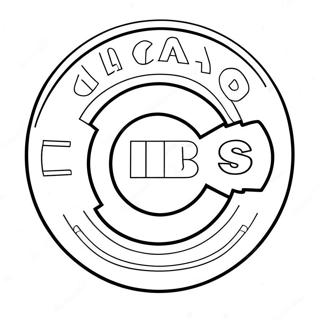 Chicago Cubs Logotyp Malarbild 20341-18894