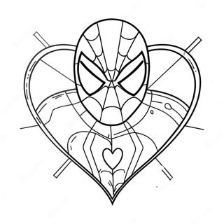 Spiderman Valentinhjarta Malarbild 20361-18912