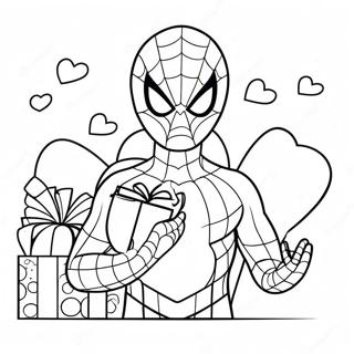 Spiderman Med Valentinsgavor Malarbild 20362-18914