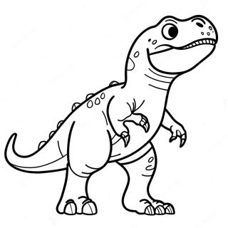 T Rex Som Ryter Malarbild 20692-19180