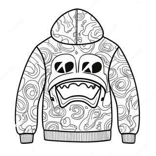 Bape Hoodie Design Malarbild 20813-19265