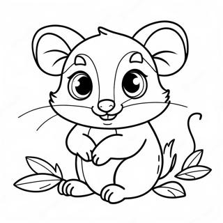 Sot Baby Possum Farglaggningssida 21213-19581