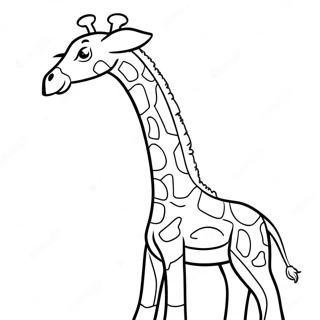 Giraff Med Jattelang Hals Malarbild 2122-1742