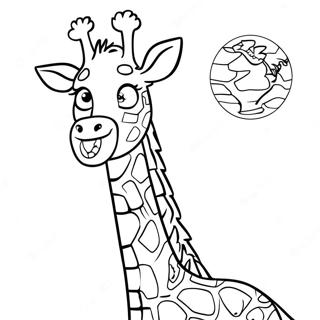 Giraff Med Jattelang Hals Malarbild 2122-1743