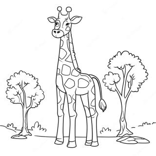 Giraff Med Jattelang Hals Malarbild 2122-1744