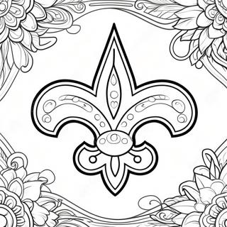 New Orleans Saints Logotyp Farglaggningssida 21832-20218