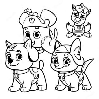 Charmiga Paw Patrol Karaktarer Pask Malarbild 21873-20254