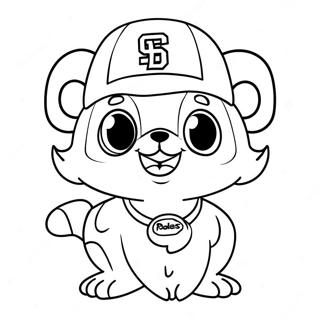 Sot Padres Maskot Farglaggningssida 22114-20438