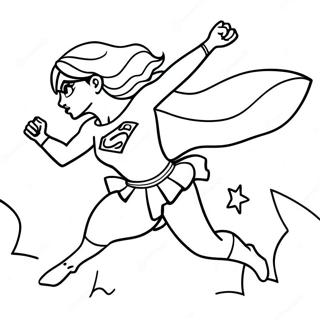 Supergirl Flyger Genom Himlen Malarbild 22174-20486