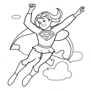 Supergirl Flyger Genom Himlen Malarbild 22174-20488