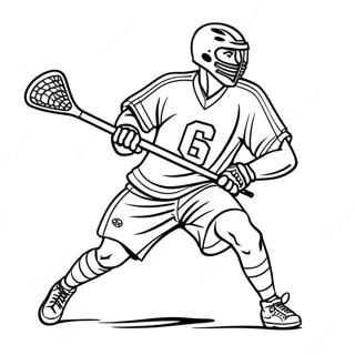 Lacrosse Spelare I Aktion Malarbok 22464-20717