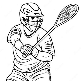 Lacrosse Spelare I Aktion Malarbok 22464-20718