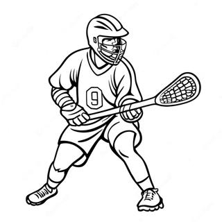 Lacrosse Spelare I Aktion Malarbok 22464-20719