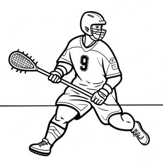 Lacrosse Spelare I Aktion Malarbok 22464-20720