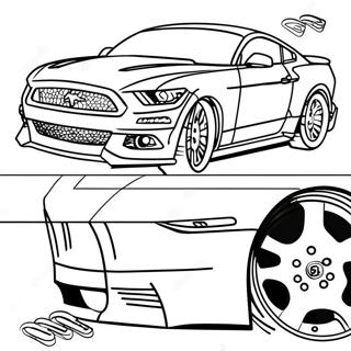 Ford Mustang Racingbil Farglaggningssida 22874-21040