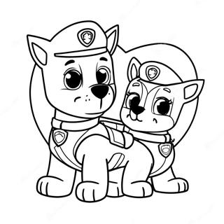 Paw Patrol Alla Hjartans Dag Malarbild 23053-21178