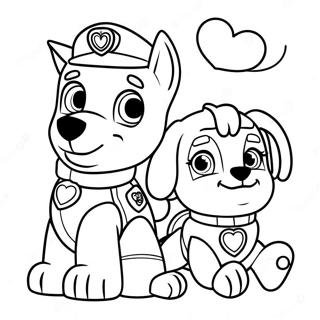 Paw Patrol Alla Hjartans Dag Malarbild 23053-21179