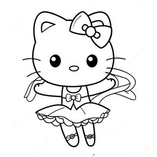 Sot Hello Kitty Ballerina Dansande Farglaggningssida 23294-21375