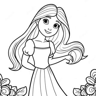 Rapunzel Med Langt Har Malarbild 23424-21479