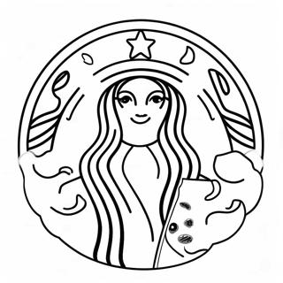 Sot Starbucks Kaffekopp Malarbild 23494-21535