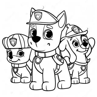 Charmiga Paw Patrol Karaktarer Vid Tacksagelse Malarbild 23554-21753