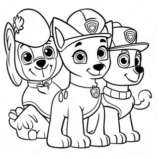 Charmiga Paw Patrol Karaktarer Vid Tacksagelse Malarbild 23554 21756