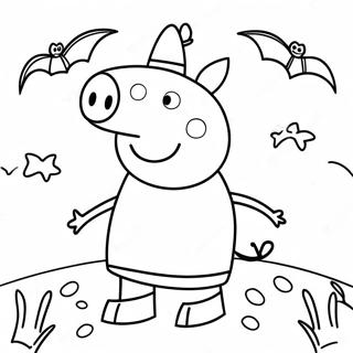 Peppa Pig Halloween Målarbilder