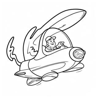 George Jetson Flygande Bil Malarbild 23674-21850