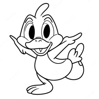 Daffy Duck I En Tokig Pose Malarbild 23814-21961