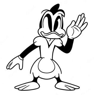 Daffy Duck I En Tokig Pose Malarbild 23814-21962