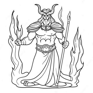 Hades Med Flammor Farglaggningssida 23944-22067