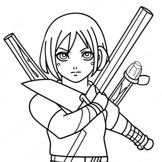 Sakura Haruno I Stridsstallning Malarbild 23964-22083